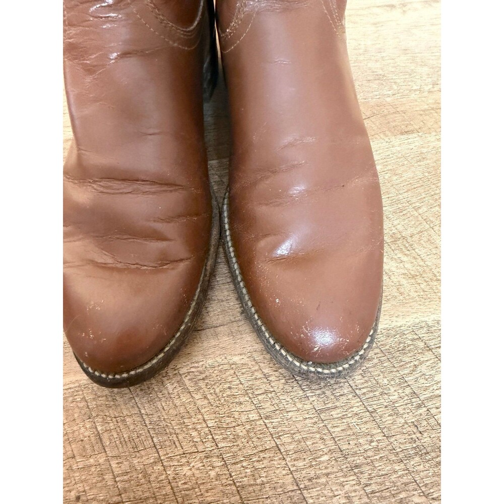 Justin boots brown cowboy boots style 3802 women’s size 6B - Picture 9 of 9